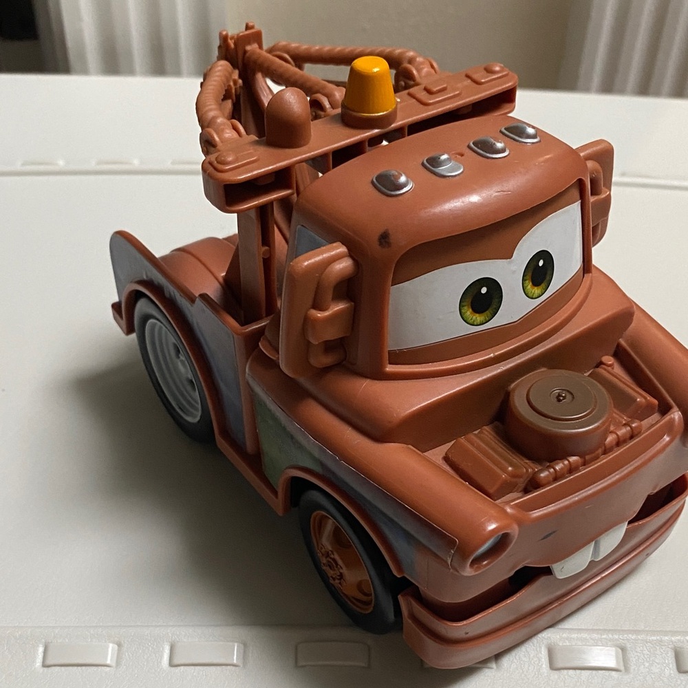Brown Tow Truck Toy- Mater vintage toy by Mattel